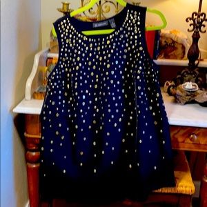 INC Sleeveless Tunic with Gold Grommets